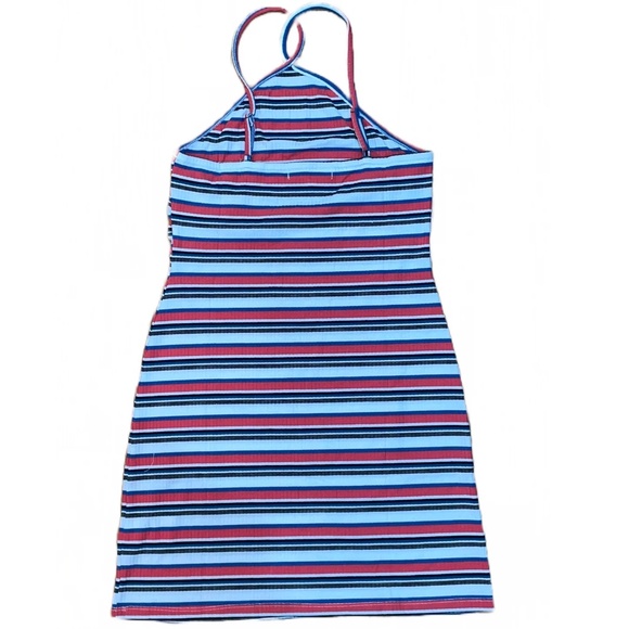 NEW Women's Stretchy Fitted Rewind Bodycon X back open Mini Dress Red Navy XXL - Picture 4 of 13